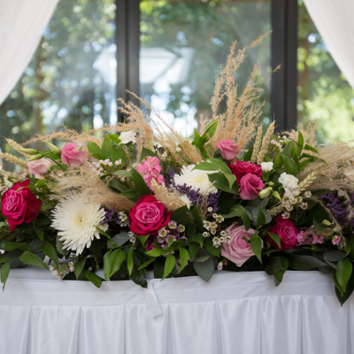 Pinks with pampas styled shoot